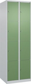 C+P Schließfachschrank Classic PLUS mit 2 Abteilen in Resedagrün und Lichtgrau, B/T/H: 60 x 50 x 185 cm - Bild 1