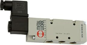 Riegler 5/2-Wegeventil, elpn., externe Steuerung, monostabil, G 1/8, 24 V DC, Grau, Aluminium - Bild 1