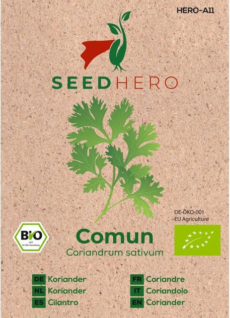 Seedhero BIO Koriander Samen für ganzjährige Nutzung, 15 g - Bild 1