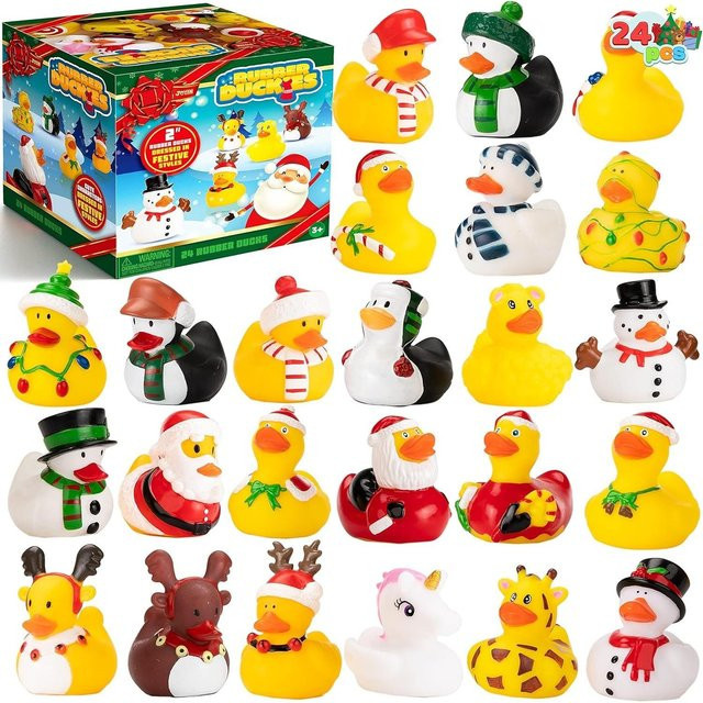 JOYFY Weihnachten Gummienten Set, Badespielzeug, 24-teiliges Set, ab 3 Jahre - Bild 1