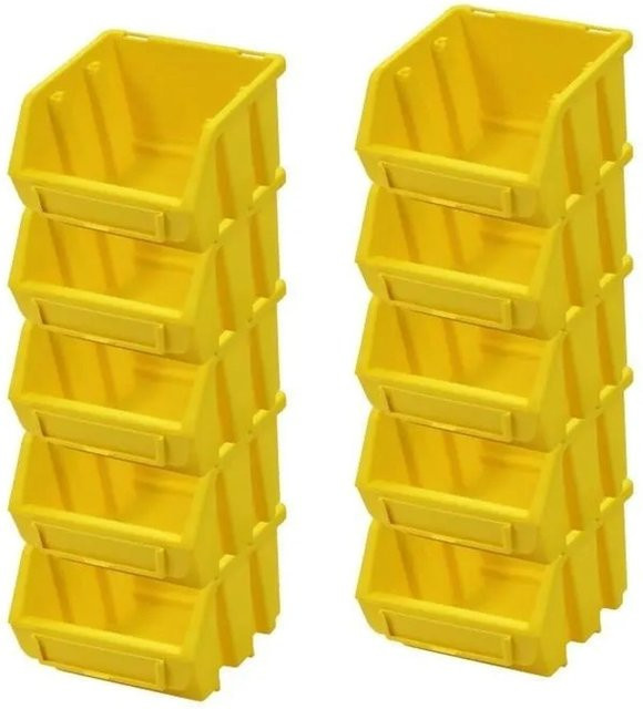 PROREGAL SuperSparSet 10x Sichtlagerboxen aus Polypropylen in Gelb, H x B x T: 7,5 x 11,6 x 11,2 cm - Bild 1