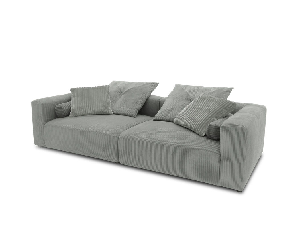 DOMO Bigsofa Nantes mit Federkernpolsterung in Hellgrau - Bild 3