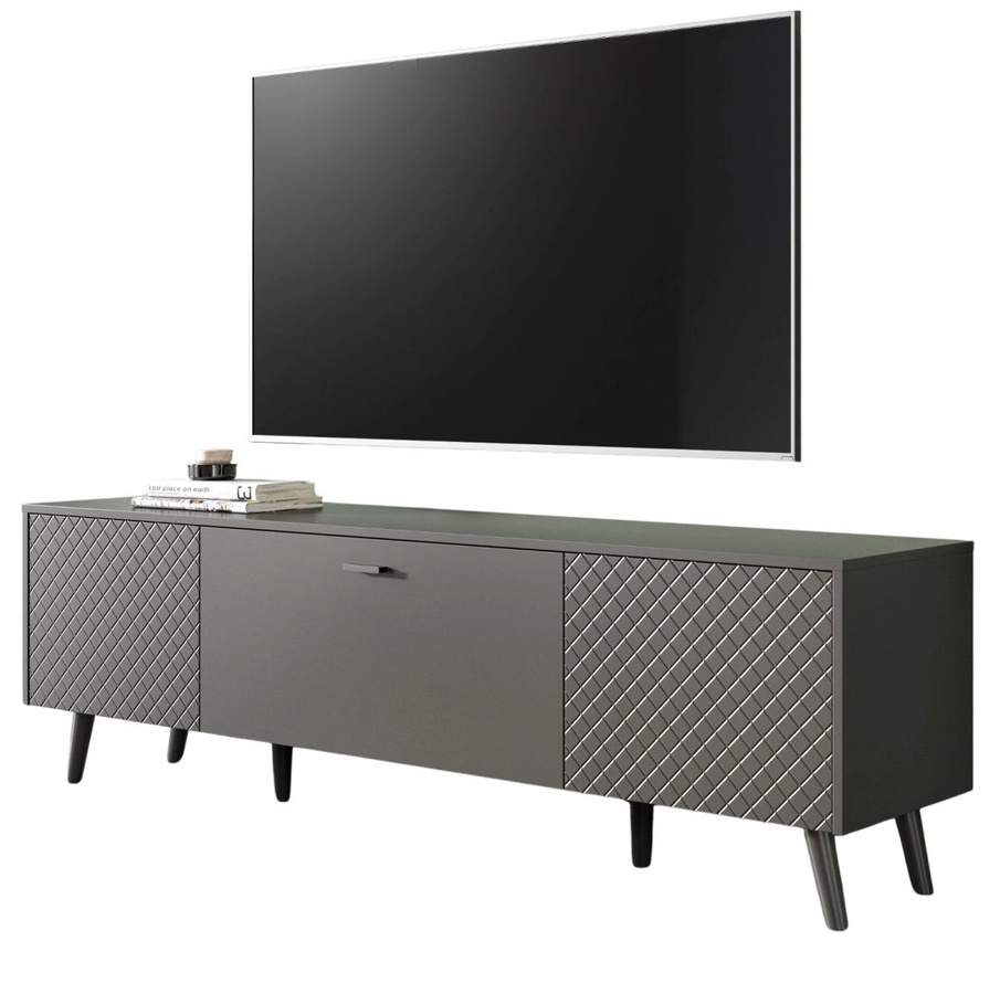 Inn.Furn TV-Lowboard Madea in Grau Matt mit Soft-Close-Schubladen, B/T/H: 185 x 55 x 40 cm - Bild 6