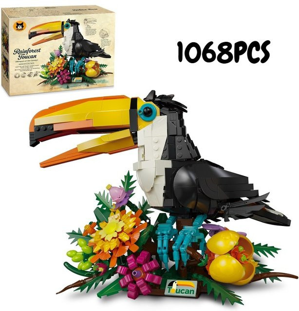 Tropischer Regenwald Ramphastos Toco Modellbausatz, Konstruktionsbausteine, 1.068 Teile, ab 8 Jahren - Bild 1