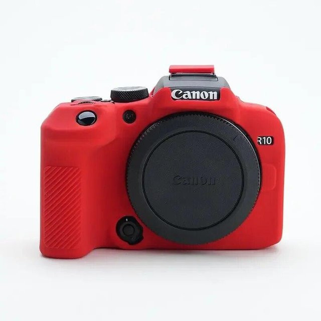 Canon EOS R10 Silikon Schutzhülle Kamera Tasche in Rot - Bild 1