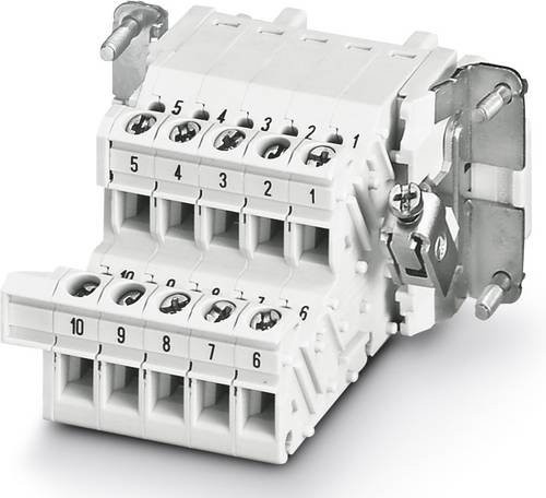 Phoenix Contact Klemmenadapter HC-B 10-A-UT-PEL-F in Weiß, 5 Stück - Bild 1