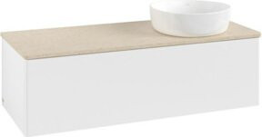 V&B Antao Waschtischunterschrank mit LED-Beleuchtung, Weiß lackiert, B/T/H: 120 x 36 x 50 cm - Bild 1