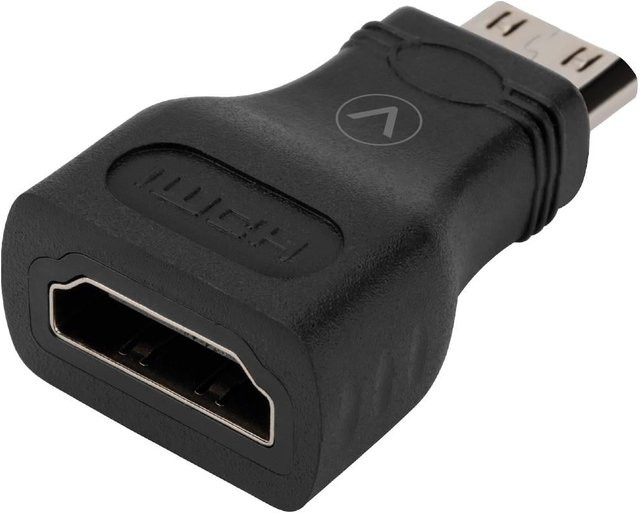 Mini-HDMI-auf-HDMI-Adapter in Schwarz - Bild 1