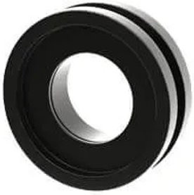 Hansaglas Glasschiebetür mit Muschelgriff in Schwarz und Edelstahl-Details - Bild 1