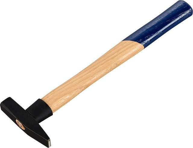 LUX-TOOLS Schlosserhammer Comfort aus geschmiedetem Stahl mit Holzgriff, Mehrfarbig, 100 g - Bild 1