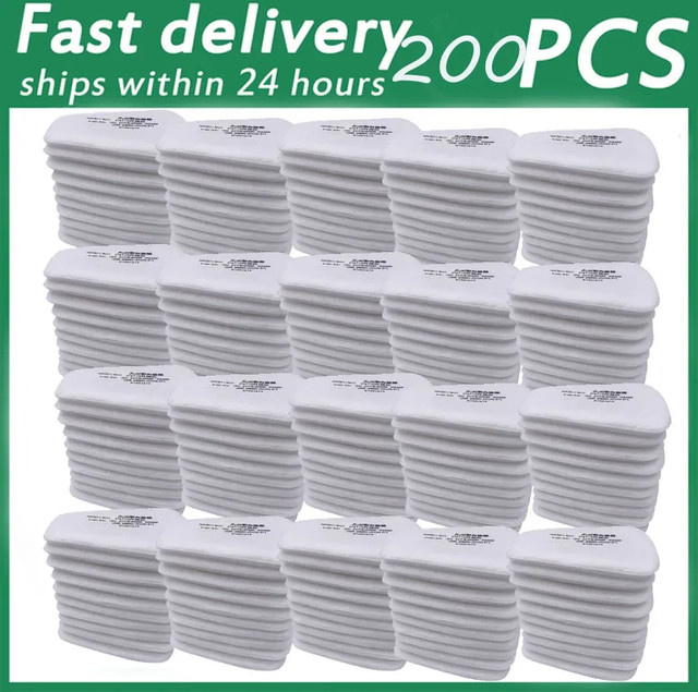 Staubdichtes 5N11 Baumwollfilterpapier in Weiß als Ersatz für Gasmasken-Atemschutzmasken-Zubehör kompatibel mit Kartuschen 6001 6002 6003 6004 6200 7502 6800 - Bild 1