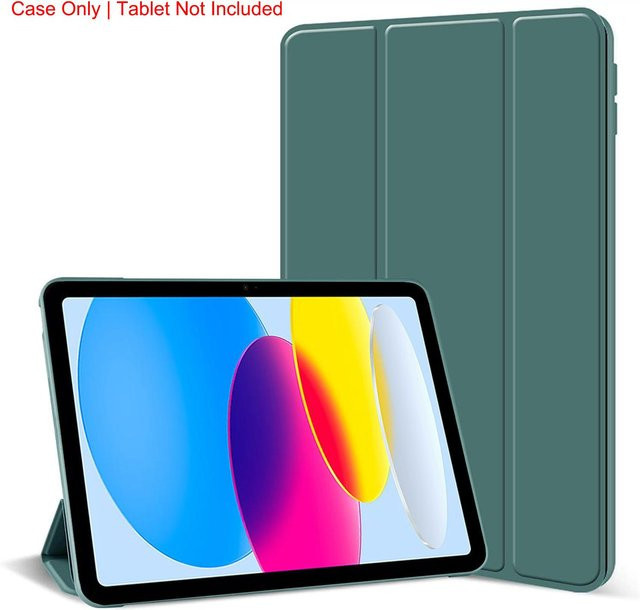 Magnetische Flip-Hülle für iPad 10. und 11. Generation in Grün, dreifach faltbare Schutzhülle aus PU-Leder mit Ständerfunktion - Bild 1