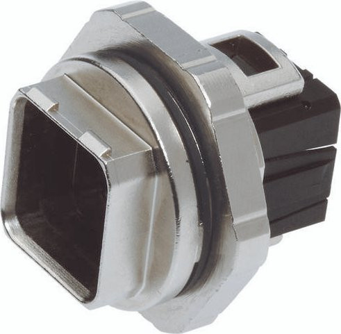 HARTING Anbaugehäuse 09 35 012 0312 aus Zinkdruckguss, vernickelt - Bild 1