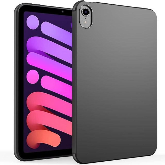 Schutzhülle für Apple iPad Mini 6 und iPad Mini 7 (A17 Pro) 8,3 Zoll aus flexiblem Silikon TPU in Schwarz - Bild 1