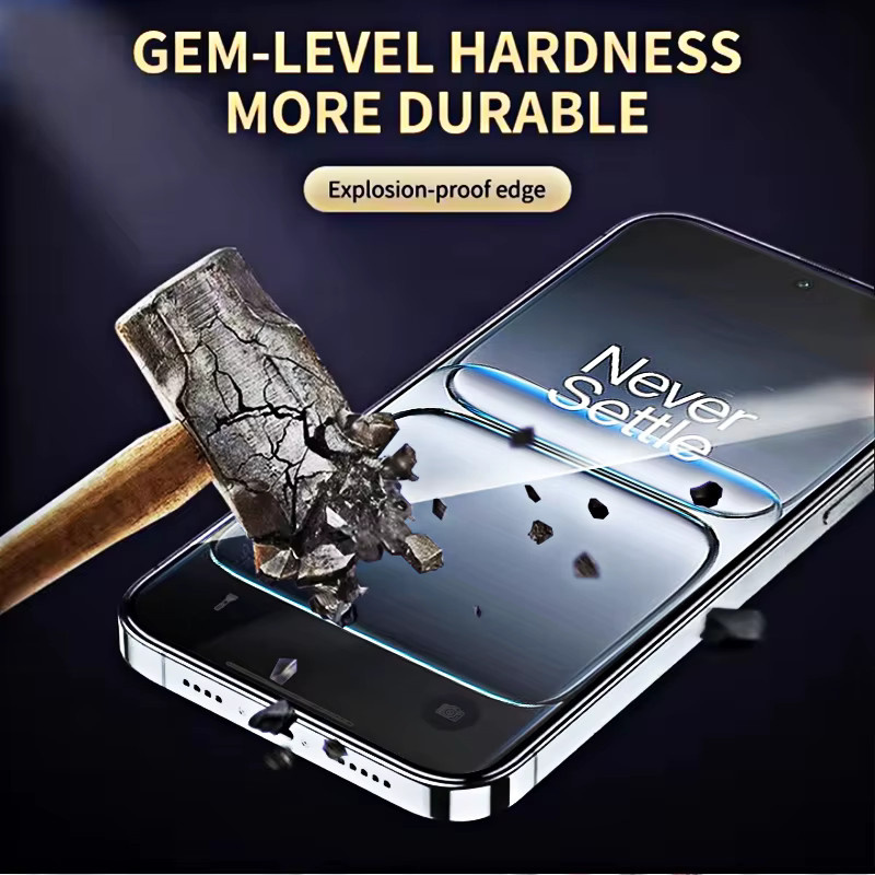 3er-Set gehärtetes Glas Displayschutzfolie für OnePlus Nord 5, Anti-Explosionsschutz mit vollständiger Abdeckung und Fingerabdruck-Entsperrung, Transparent/Schwarz - Bild 4