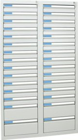 Stumpf Schubladenschrank Serie ESTA aus Metall mit 30 Schubladen in Lichtgrau, abschließbar - Bild 1