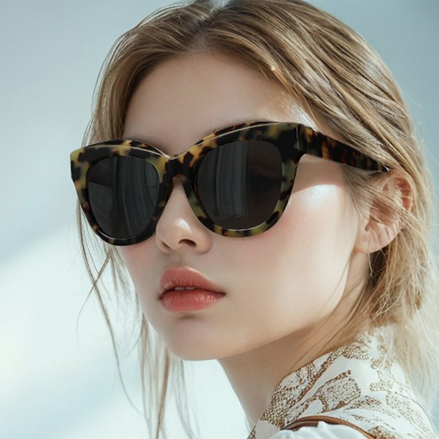ZENOTTIC Sonnenbrille, quadratisch, Vollrand, Acetat, braun, Damen - Bild 1