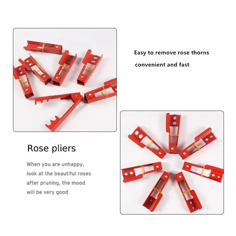 FATCOOL Gartenwerkzeug Dornenzange in Rot zur Entfernung von Dornen und Blättern bei Rosen und Zweigen - Bild 4
