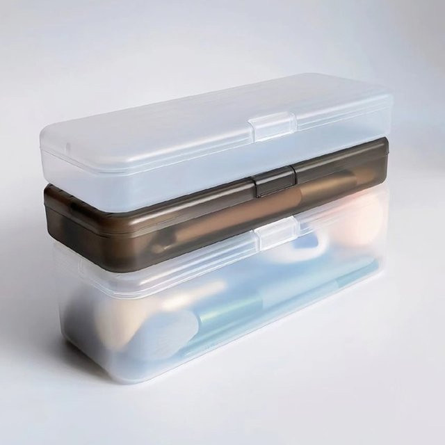 Transparenter Make-up-Pinsel-Organizer aus Kunststoff als multifunktionale Aufbewahrungsbox für Schreibwaren und Kosmetik - Bild 1