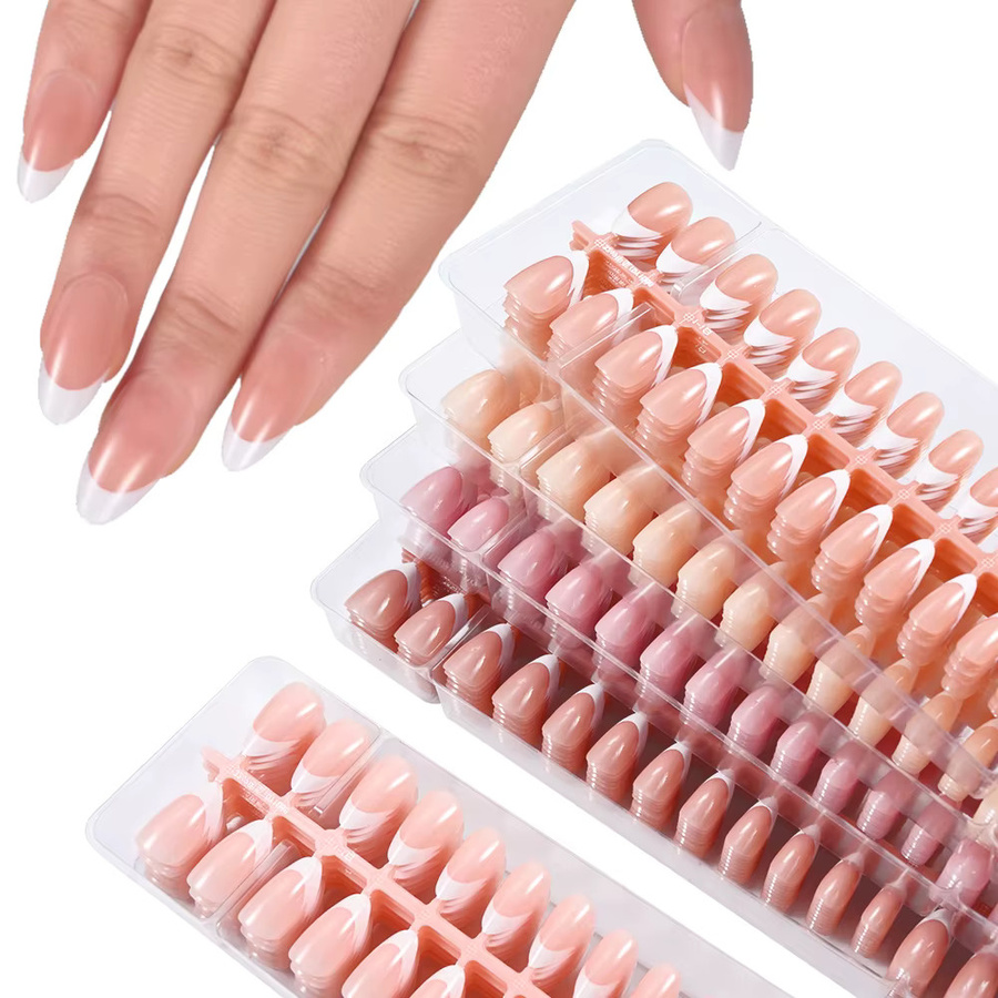 MAFANAILS Kunstnägel, Mandelform, matt, nackt/rosa, 150 Stück - Bild 2