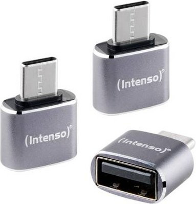 Intenso USB 2.0 Adapter USB-A auf USB-C in Grau - Bild 1