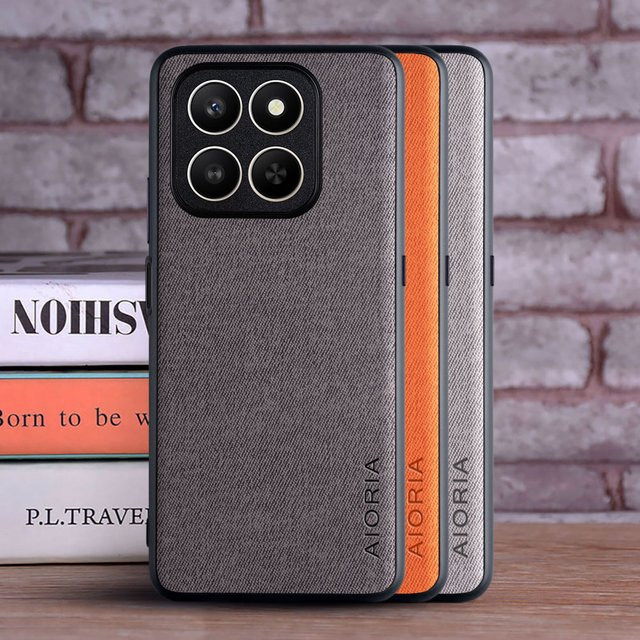 Luxuriöse 3-in-1 Textil-Lederhülle für Honor X9D X7D 400 Lite 400 Pro 400 Smart 400 5G in Rot mit weichem TPU und hartem PC - Bild 1