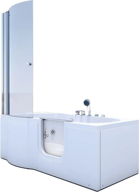 AcquaVapore Seniorendusche und Wanne mit Whirlpool S12D-EH-WP-R-EC in Weiß, B/T/H: 85 x 170 x 120 cm - Bild 1