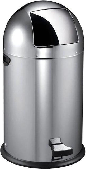 PROREGAL Abfalleimer aus Edelstahl mit Fußpedal und Inneneimer, Silber, Höhe: 70 cm, Durchmesser: 35 cm - Bild 1