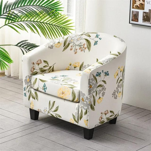 Bestbags Stretch-Sesselbezug mit geometrischem Print in Multicolour für Club-Badewannen-Sessel und Barhocker - Bild 1