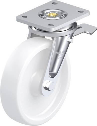Blickle Lenkrolle LO-SPO 201G-ST mit Feststeller, Rad-Durchmesser: 20 cm, Tragfähigkeit: 1000 kg, Farbe: Weiß - Bild 1