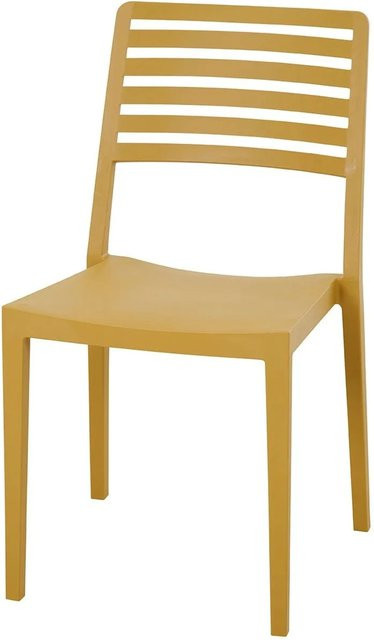 Siena Garden Stapelstuhl Alley aus glasfaserverstärktem Polypropylen in Mustard Gelb Matt - Bild 1