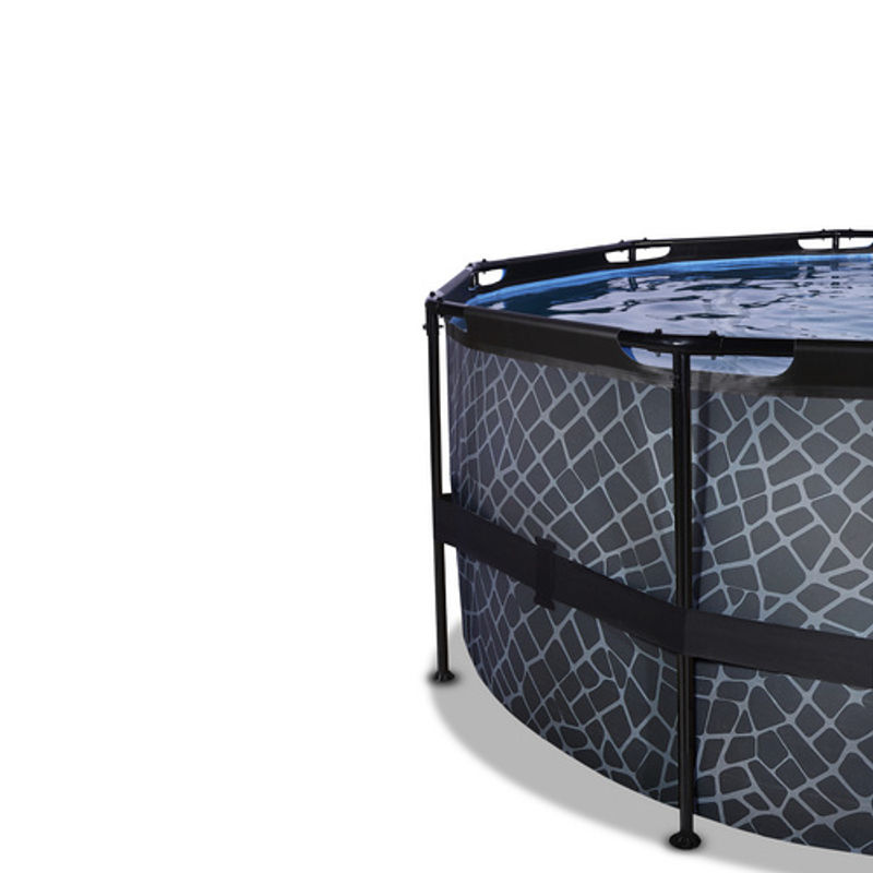 EXIT Toys Stone Pool aufblasbarer Pool in Grau und Blau mit Ø: 427 cm und 14758 l Volumen - Bild 3