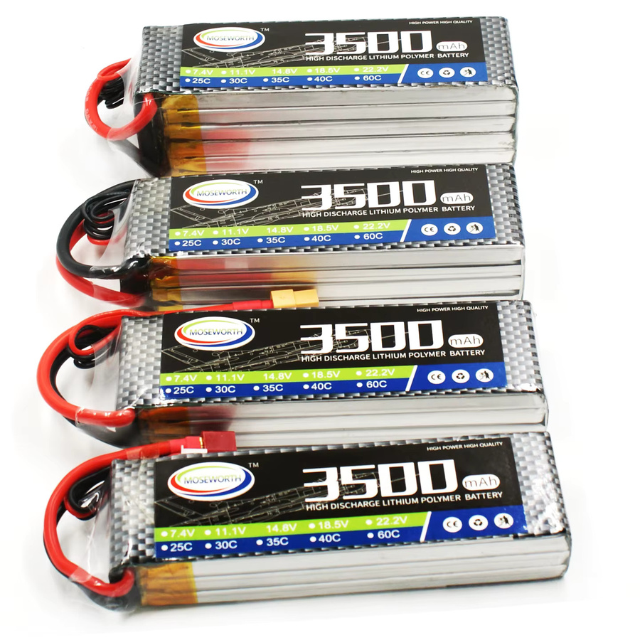 MOSEWORTH LiPo Akku 3500mAh für RC Flugzeuge und Drohnen mit verschiedenen Spannungen und Entladeraten - Bild 2