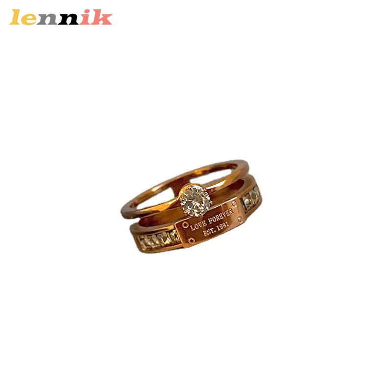 LENNIK Ring Titan, Zirkonia, Unisex - Bild 3