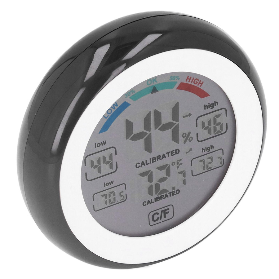KONNWEI Drahtloses Elektronisches Thermometer Hygrometer mit Touchscreen und LCD für Innen und Außen, Schwarz - Bild 3
