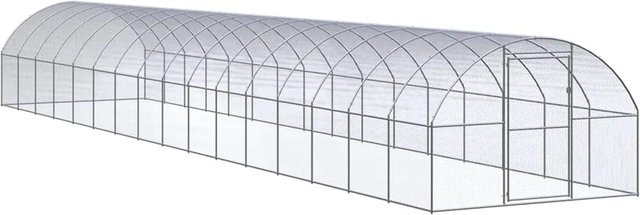 vidaXL Outdoor-Hühnerstall aus verzinktem Stahl in Silber, B/T/H: 3 x 1,6 x 2 m - Bild 1
