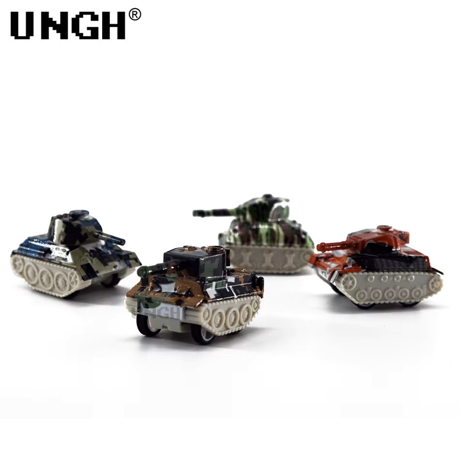 Ungh Mini Trägheit zurückziehen Militär Panzer Auto, 4-teiliges Set, Fahrzeuge - Bild 4