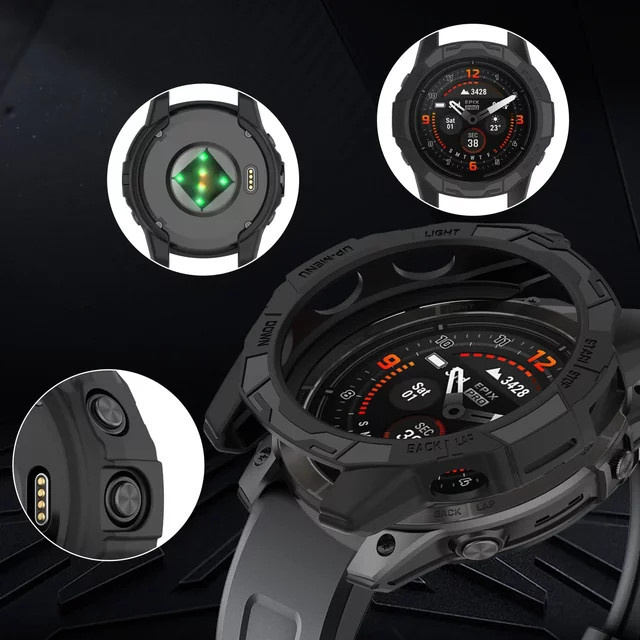 CAOWTAN Silikon Schutzhülle Stoßstange für Garmin Fenix 7 7S 7X und Epix Pro in Pink - Bild 1