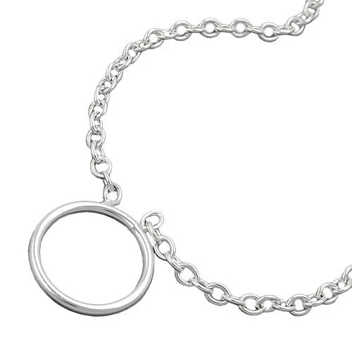 SIGO Kette Anker Charmeinhänger, 925 Silber, Unisex, 38 cm - Bild 1