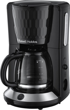 Russell Hobbs Kaffeemaschine Honeycomb in Schwarz mit Glaskanne und Warmhaltefunktion