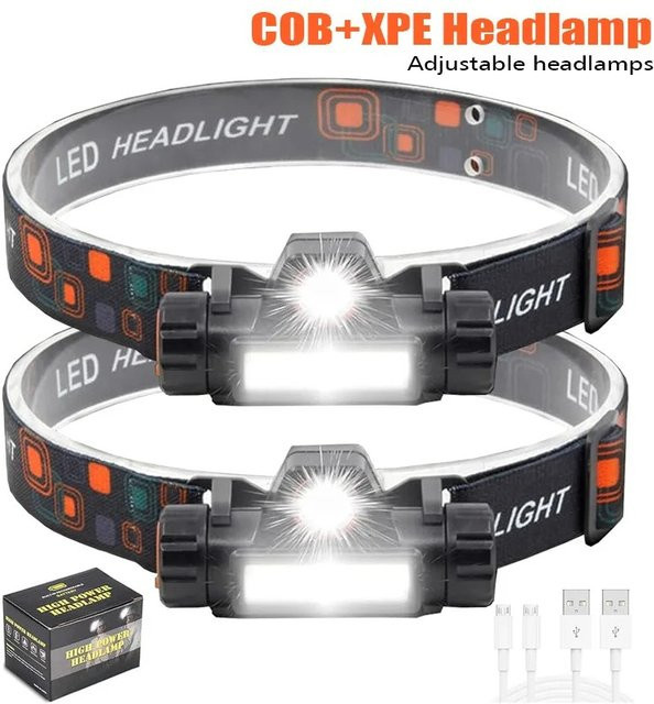 Heinast Tragbare Mini LED Taschenlampe mit XPE und COB, USB aufladbar, wasserdicht, mit Magnet und Schwanz-Magnet, Schwarz - Bild 1