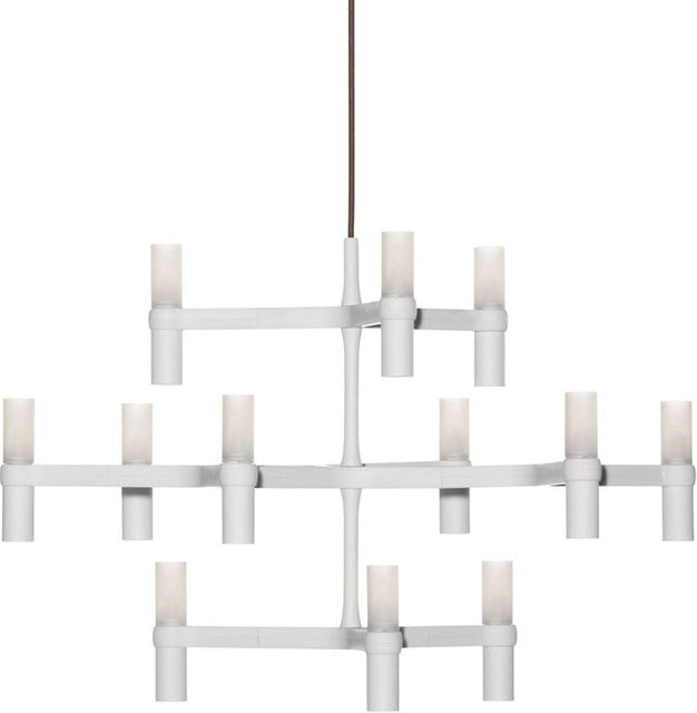 Nemo Lighting Crown Minor Kronleuchter in Weiß aus Glas und Metall - Bild 1