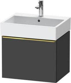 Duravit Waschtischunterschrank D-Neo, grau glänzend, wandhängend, 1 Auszug, B: 58,4 cm, T: 44,0 cm - Bild 1