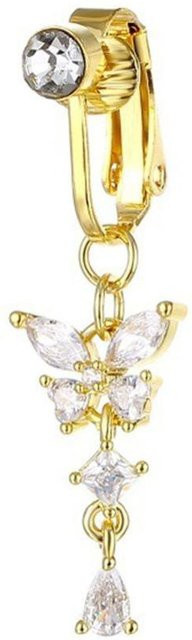 yuanlin Bauchnabelring, Messing, Zirkonia, Gold, Damen - Bild 1