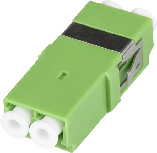 Digitus LWL-Kupplung Duplex LC/APC auf LC/APC Single Mode OS2, Grün/Weiß - Bild 1