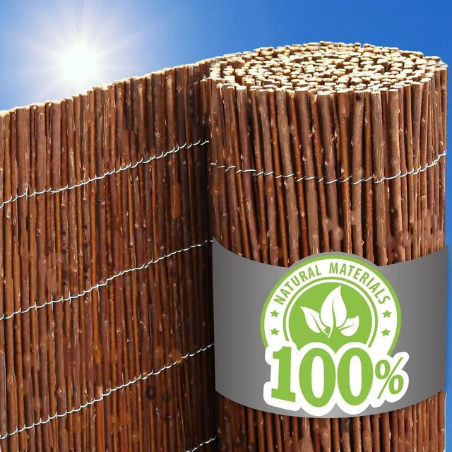 urfence Sichtschutzmatte Weidenzaun in Braun, B: 300 cm, H: 140 cm - Bild 1