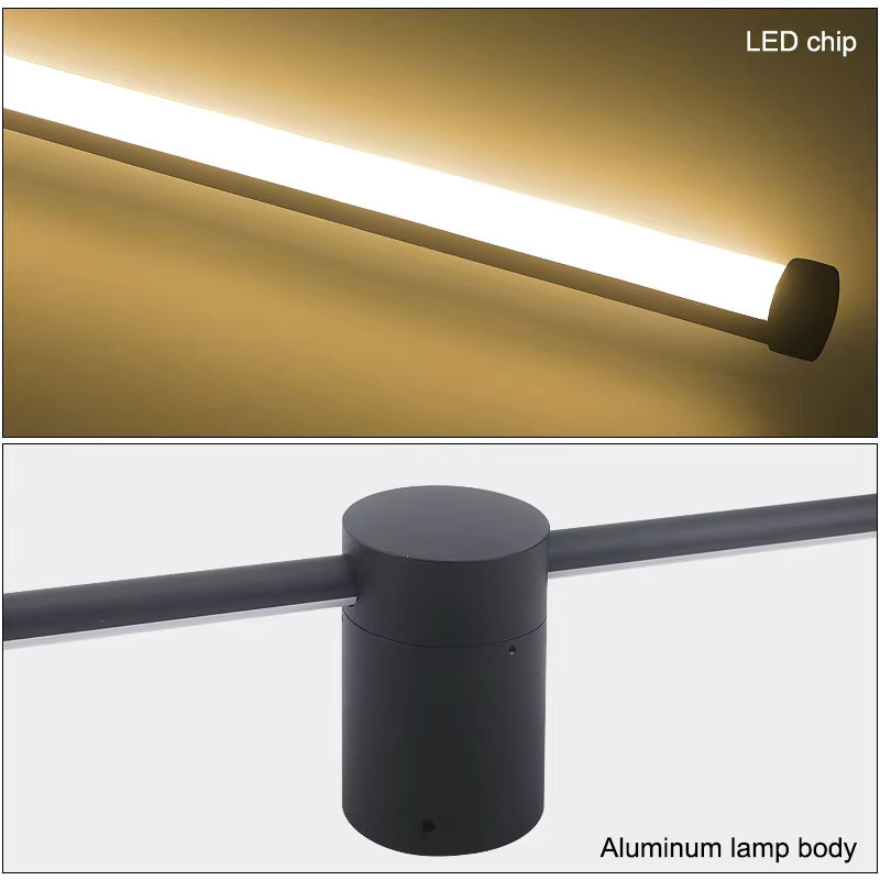 EnwYe LED-Linear-Wandleuchte in Schwarz, minimalistisches Design für Wohnzimmer und Schlafzimmer, Breite: 120 cm - Bild 4
