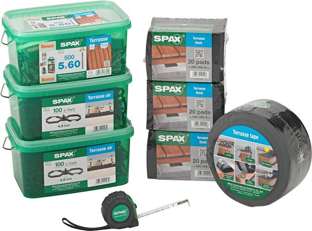Spax Terrassenbau-Set aus Edelstahl für 10 m² in Multicolor - Bild 1
