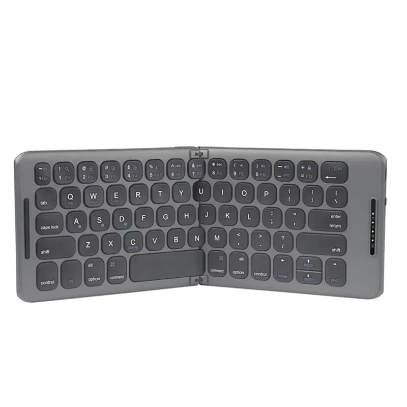 Faltbare Bluetooth-Tastatur von luxuglow mit USB Typ C in Grau für Windows, Android, iOS, iPad, Computer, Tablet und Smartphone mit 3-Geräte-Synchronisierung - Bild 4