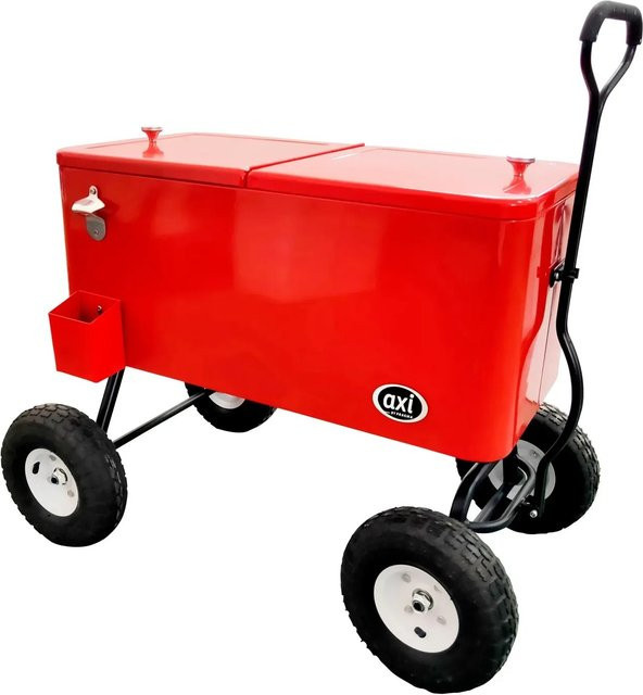 AXI Bollerwagen mit Kühlfunktion in Rot und Schwarz, B/H/L: 48 x 119 x 82 cm - Bild 1